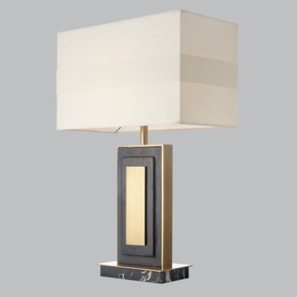 Black Marble & Gold Table Lamp